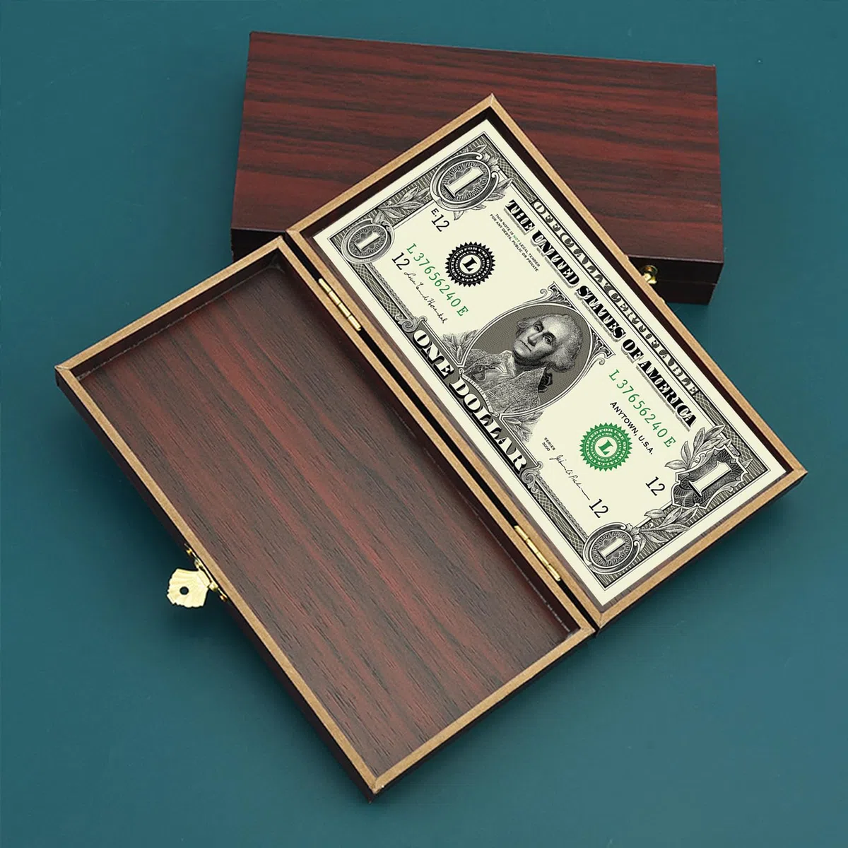 2 pezzi Salvadanaio in legno Cassetta Delle Banconote Cassette Porta Denaro Scatola portaoggetti in legno con Serratura Organizzatore di contanti Scatola porta soldi 19,5x10x3 cm