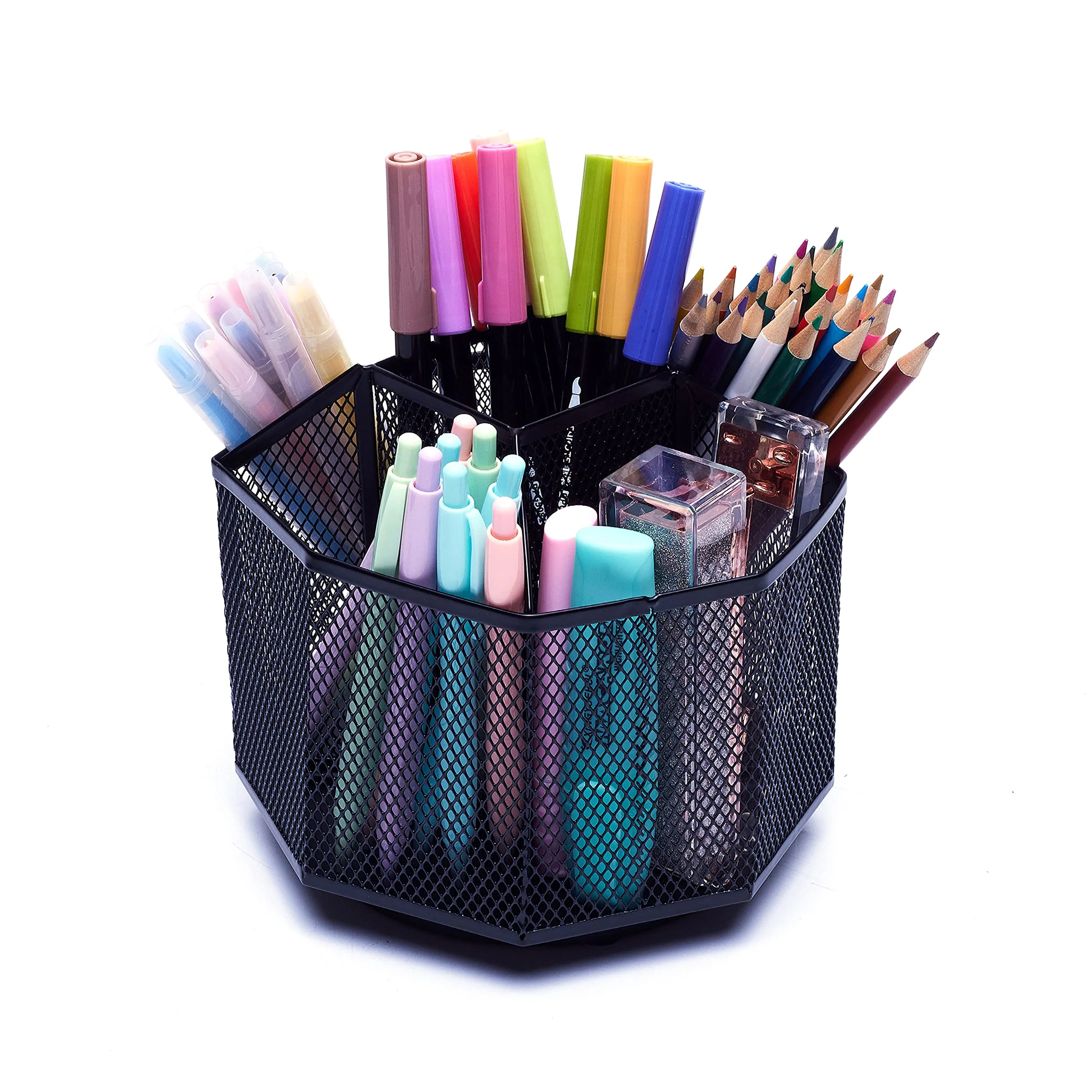 Exerz Organizzatore Da Scrivania Girevole A 360 Gradi, Supporto Girevole, Sistema Di Archiviazione Rotante. Base Antiscivolo. Per Cancelleria, Trucco, Arti E Mestieri.