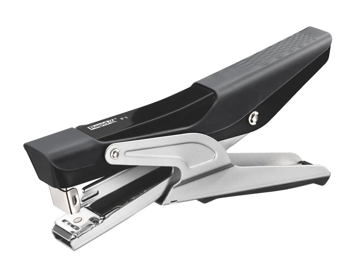 Rapid Cucitrice a pinza F1, Adatta a punti 24/6 e 26/6 mm, Capacità 20 fogli, Metallo e Plastica, Nero, 5000287
