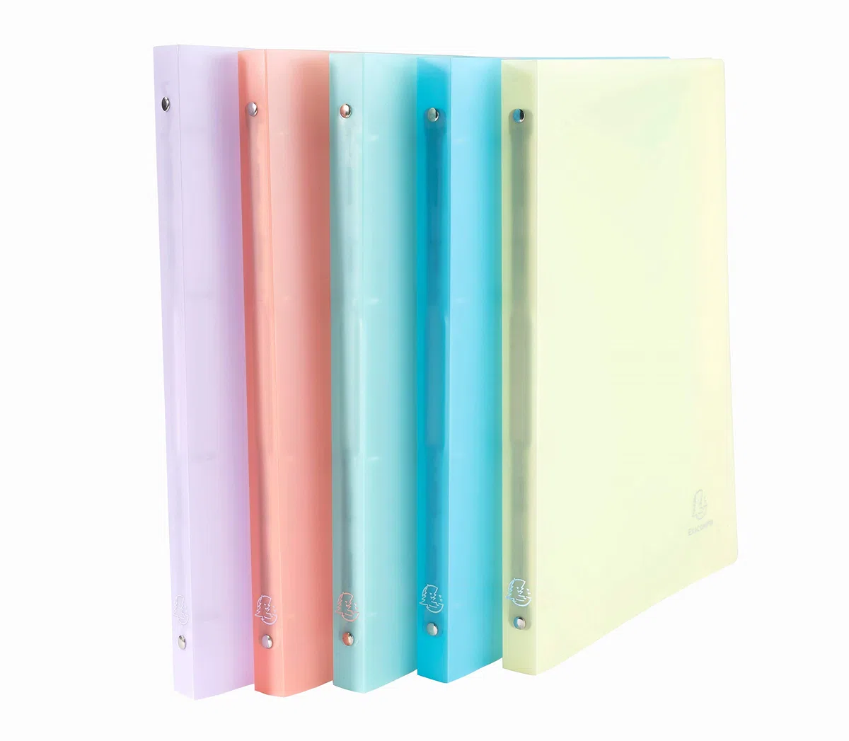 Exacompta 51170E Conf. 5 Raccoglitori 32X25cm - 4 Anelli 15mm – PP – 5 Col. Ass.