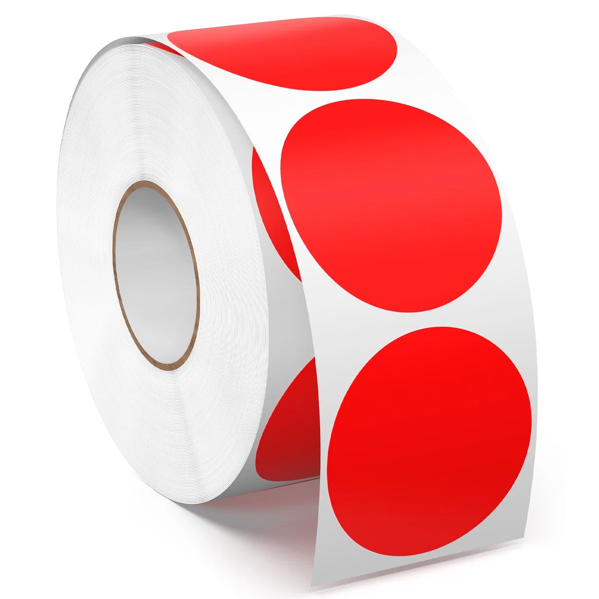 Rotoli di Adesivi Circolari Rossi da 1,5 Pollici 1000 Pezzi, Etichette Autoadesive in Vinile per Codifica a Colori, Scrivibili e Impermeabili per Ufficio, Scuola, Casa e Vendita Commerciale