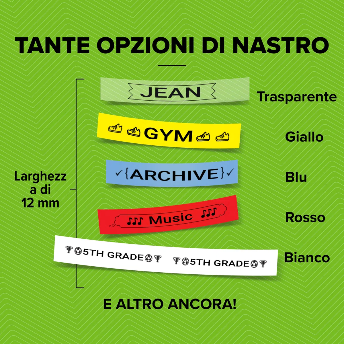 Dymo LetraTag etichette originali in plastica | rotolo da 12 mm x 4 m | stampa nera su bianco | LT etichette autoadesive per etichettatrice LetraTag | 2 pezzi