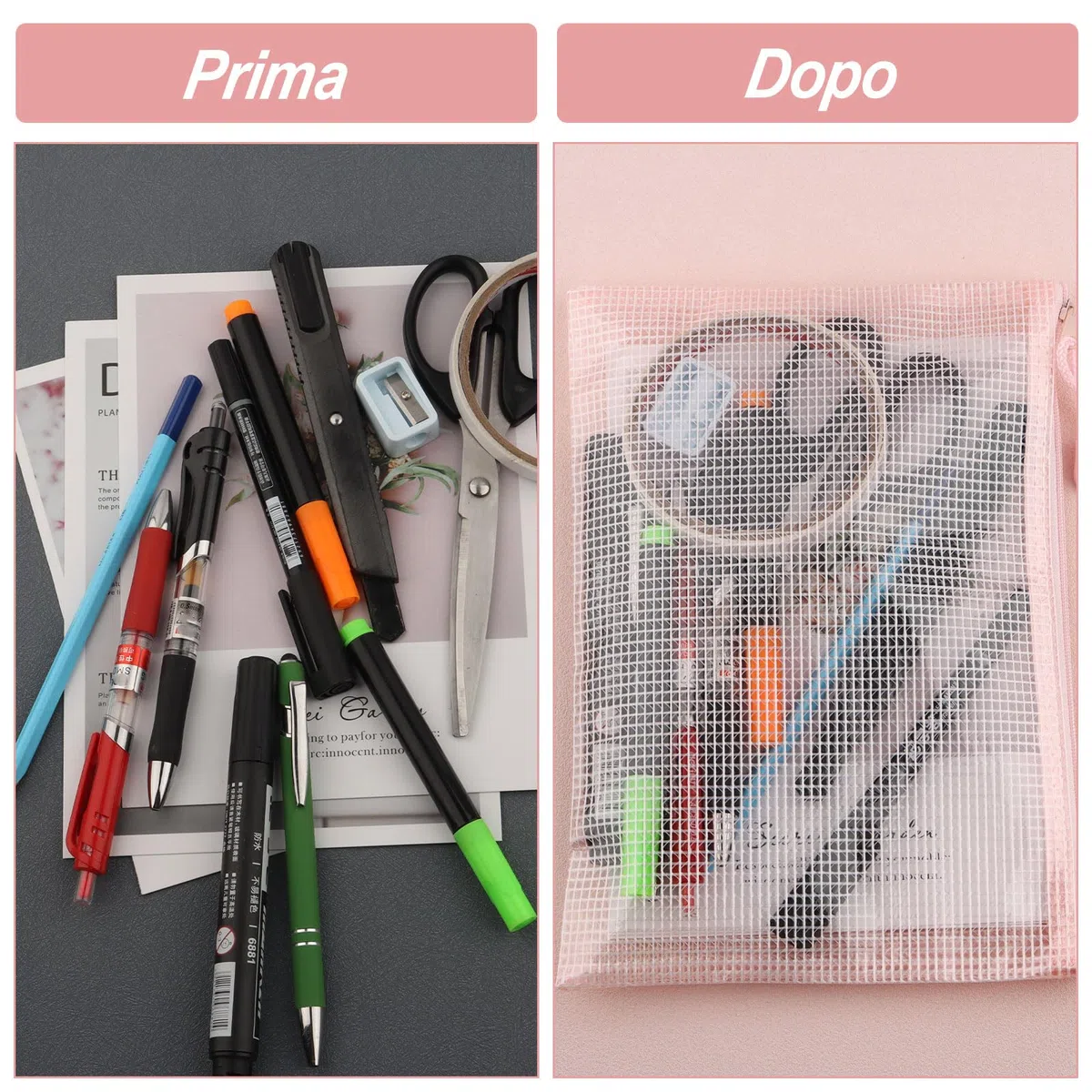15 Pezzi Borse di File Mesh A4/A5/A6, Busta Porta Documenti con Cerniera, Buste Plastica Zip, Sacchetto di Zip Impermeabile, Buste a Rete Organizzatrici Documenti con Zip, per Ricevute, Documenti