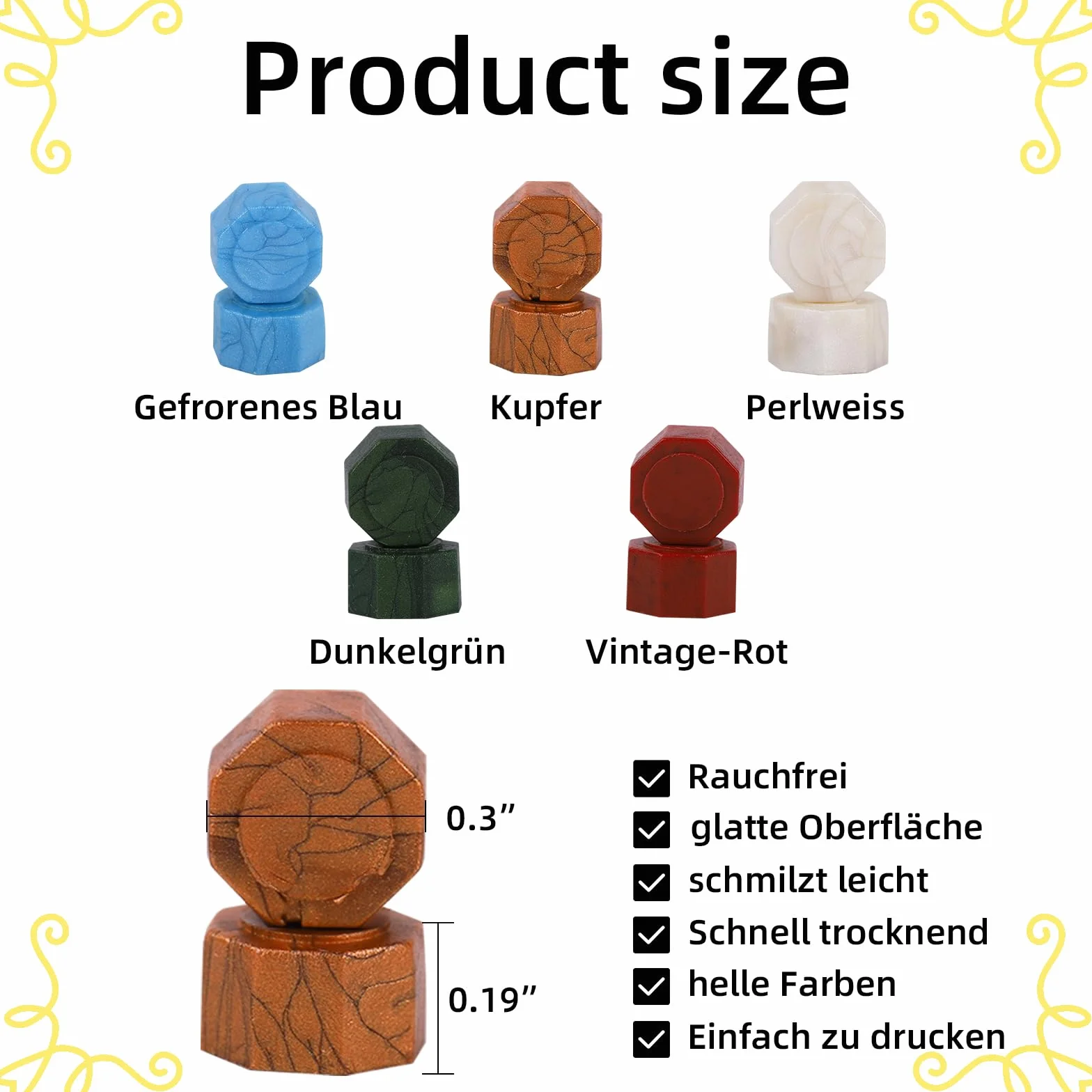 Kit Ceralacca Vintage - Timbro Cuore (Amore, Verde Scuro) - 300 Pezzi per Buste, Inviti, Biglietti, Regali e Timbri