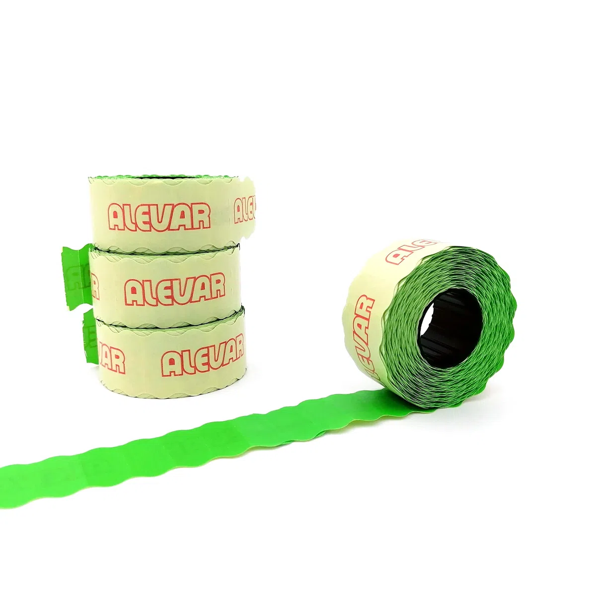 26x12 Blister 10 Rotoli Etichette per Prezzatrice, Verde Fluo Permanente, 1.000 Etichette per Rotolo, Totale 10.000 Etichette