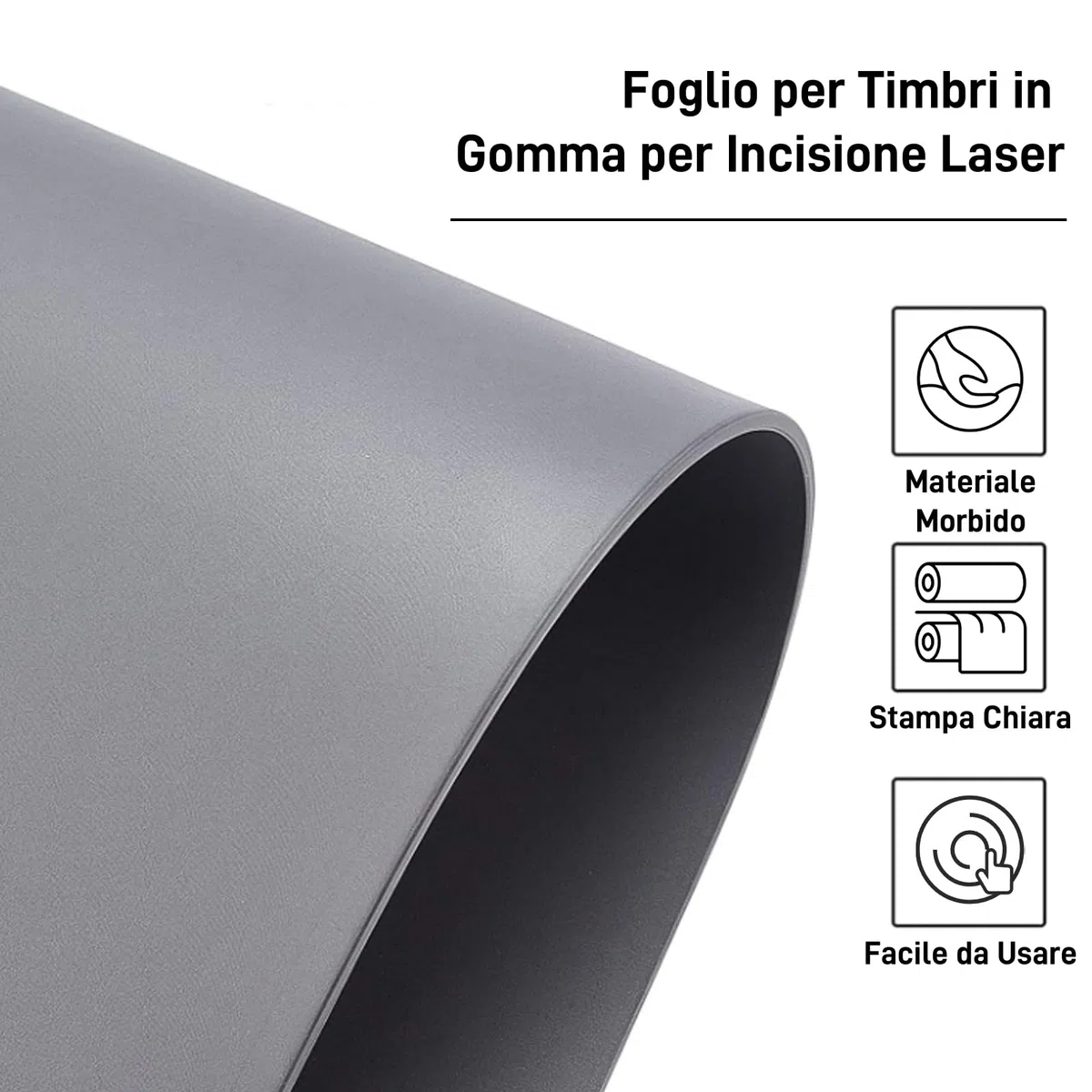 2 Fogli Foglio per Timbri in Gomma per Incisione Laser, A4 31 * 22CM Gomma Grigia Cuscinetto Morbido per Inchiostro per Timbri, Blocchi per Intaglio Artigianale Fatti a Mano Spessi 2,3 mm