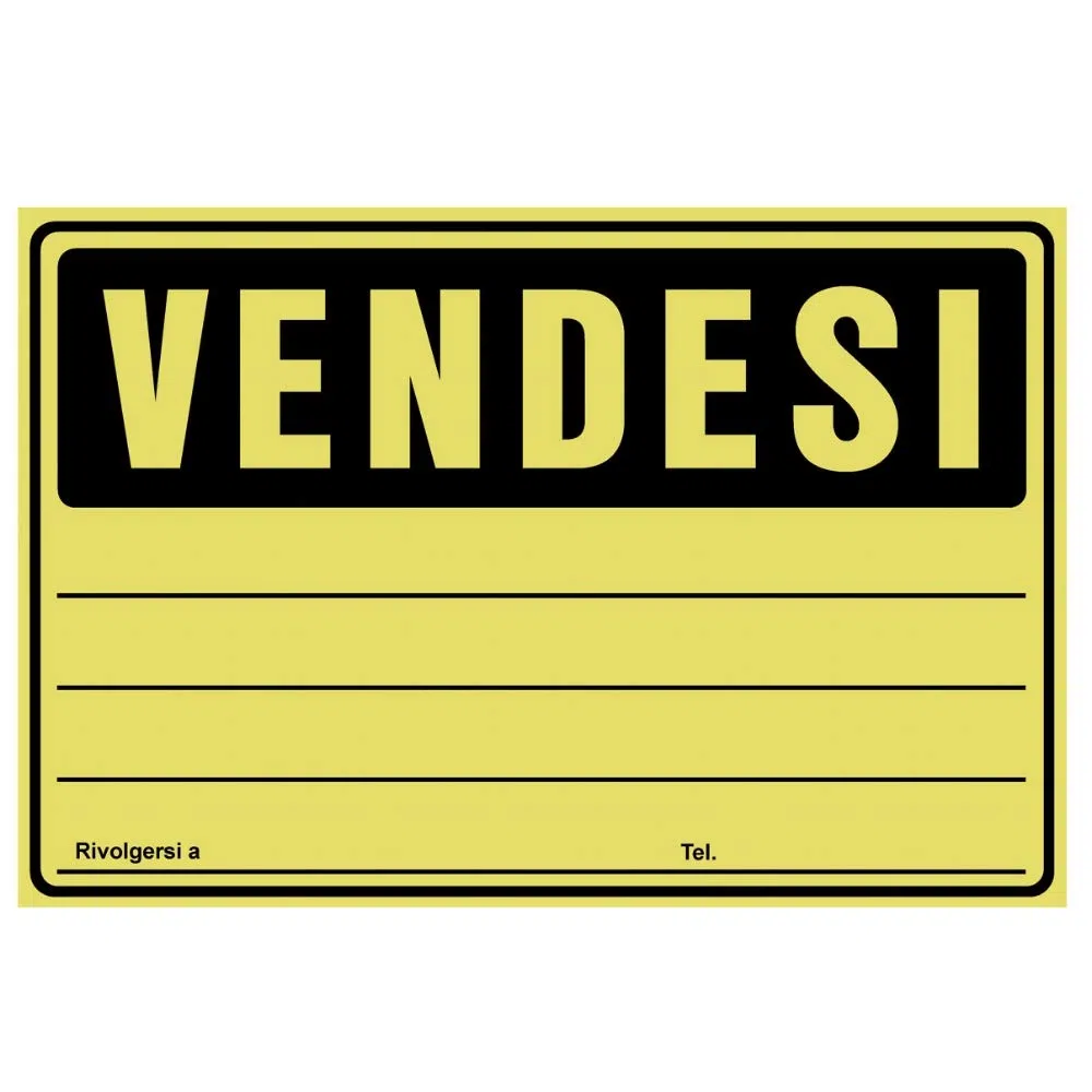 n.5 cartello vendesi in PPL colori assortiti 597CIACVEN