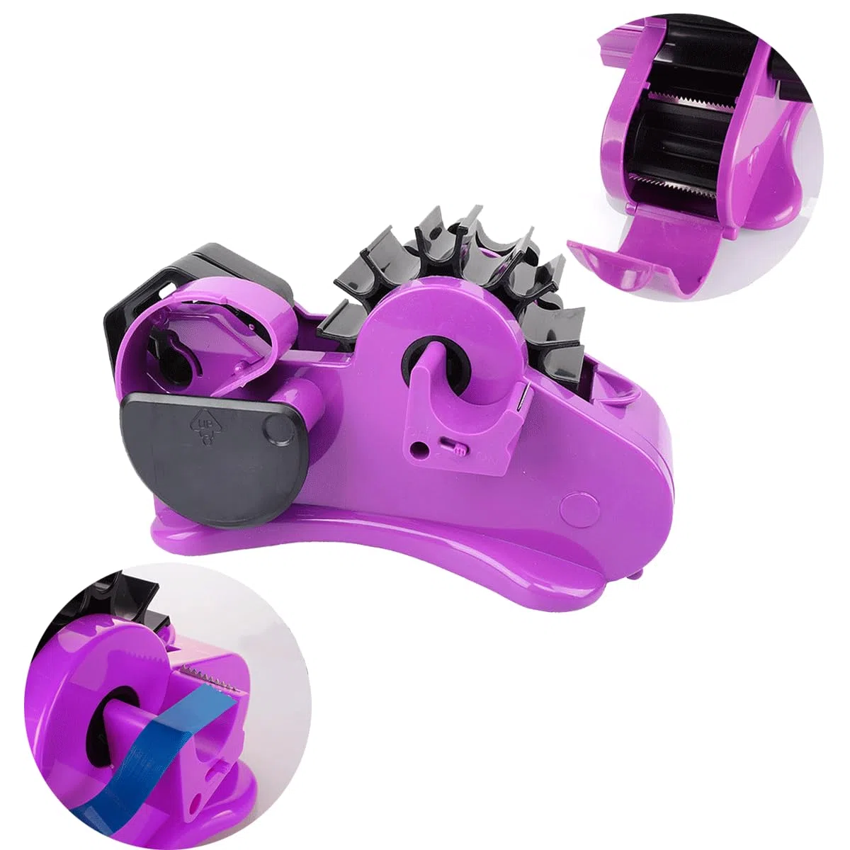 Dispenser Nastro Adesivo, 35 mm Dispenser per Nastro Adesivo Pacchi, Distributore di Nastri,Dispenser Strisce Adesive,Portarotolo Nastro Adesivo,Porta Scotch da Scrivania