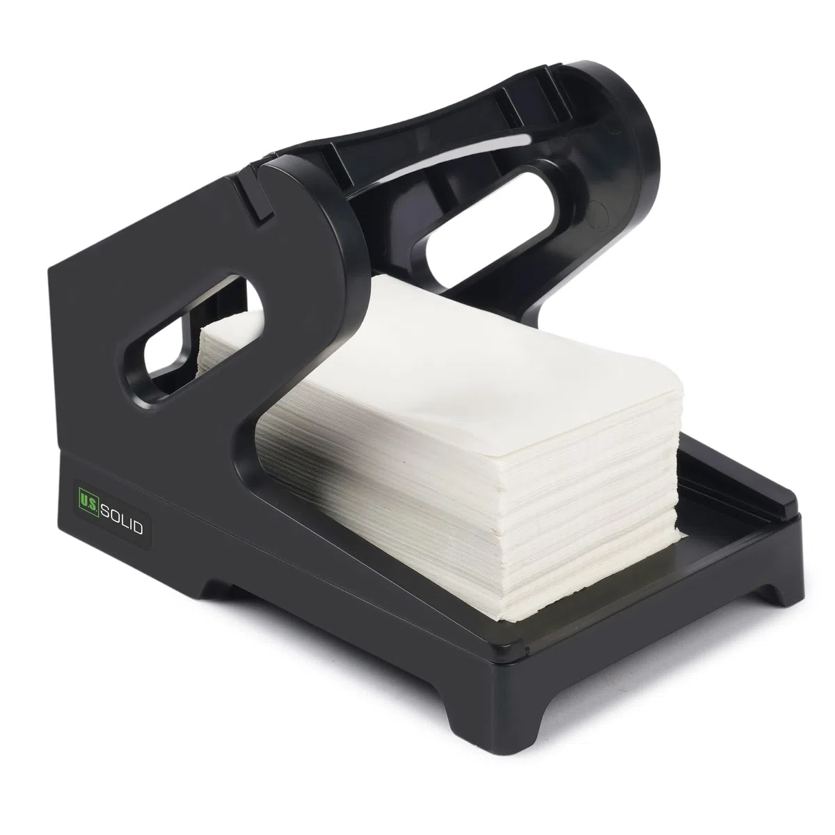 U.S. Solid Porta etichette per rotoli e etichette di spedizione piegate a ventola, porta rotolo di etichette 2 in 1, funziona con stampante per etichette desktop