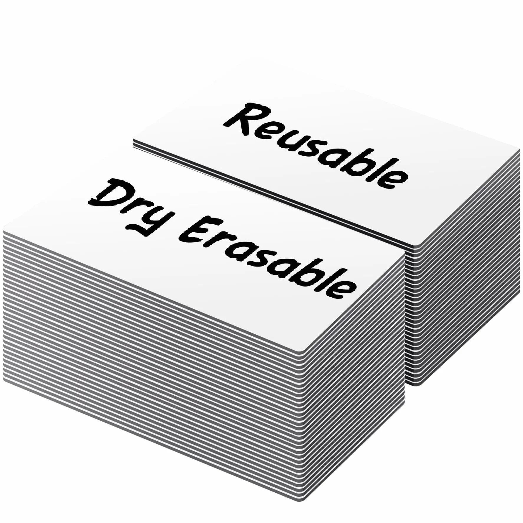 LLPT Etichette magnetiche cancellabili a secco 50 pezzi Adesivi magnetici scrivibili vuoti, riutilizzabili per scrivania, fai da te, lavagna, colore bianco 5 cm x 10 cm (DML2040WT)