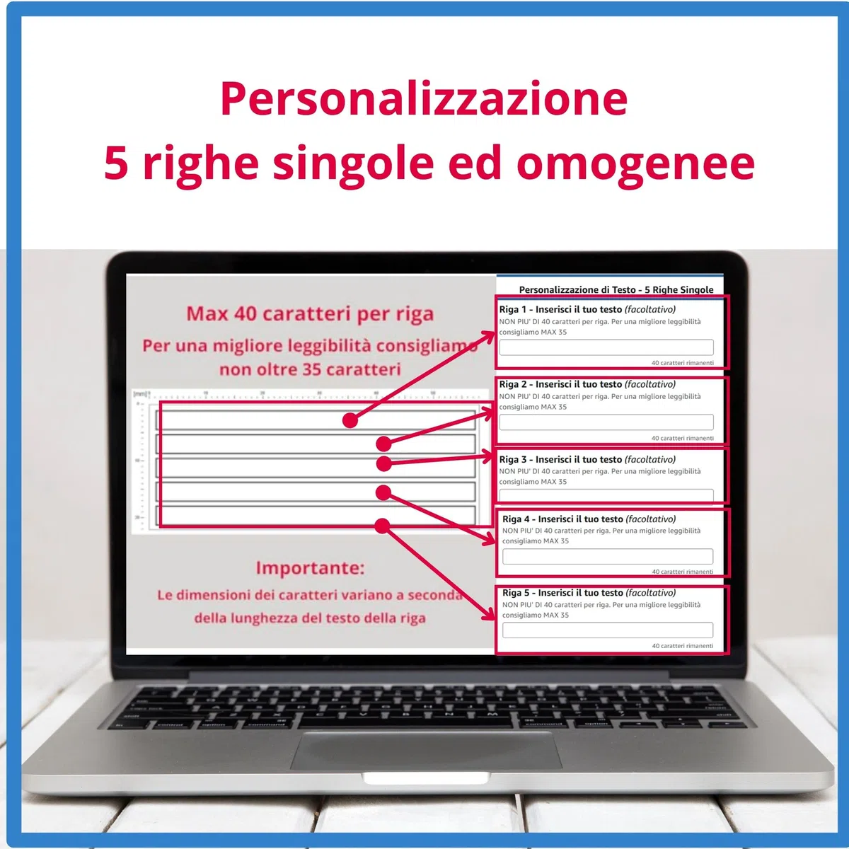 Timbro Personalizzato TimbriMio | Timbri Personalizzati fino a 5 Righe Autoinchiostrante | Timbro Personalizzabile con Testo o Logo – Inchiostro Nero Incluso