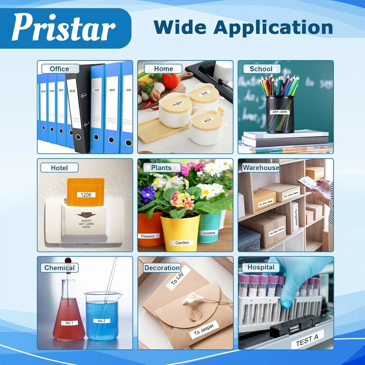 3X Pristar 24mm x 8m Compatibile per Brother TZe-251 TZe251 TZ-251 TZe 24mm Nero su Bianca Laminato Nastri per Brother PT-1830VP P750W D400VP D600VP P700 2430 D450VP