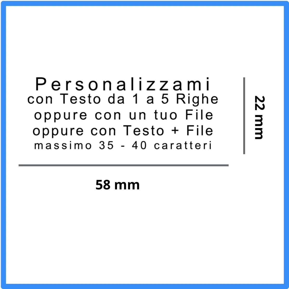 Timbro Personalizzato TimbriMio | Timbri Personalizzati fino a 5 Righe Autoinchiostrante | Timbro Personalizzabile con Testo o Logo – Inchiostro Nero Incluso