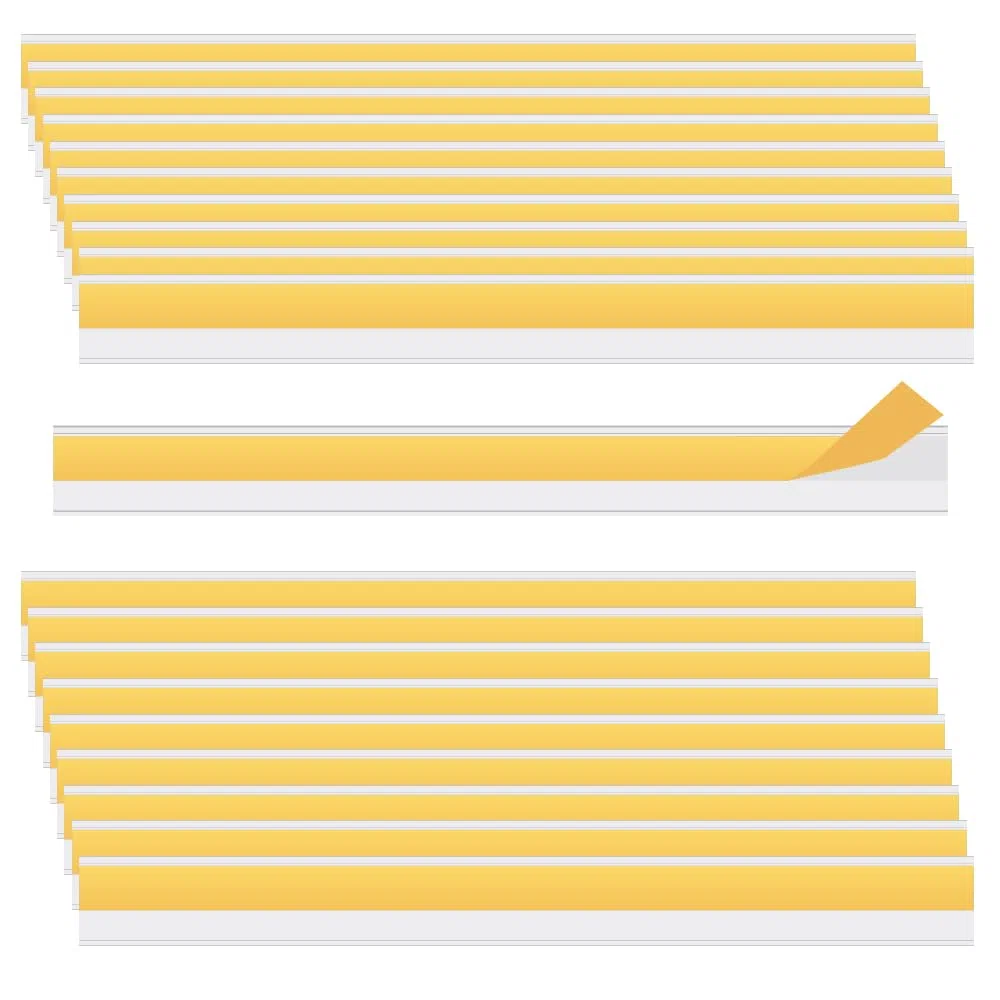 20 Pezzi 3x30cm Porta Etichetta Adesivi,Porta Etichette In Plastica,Trasparente Porta Prezzi,Per Negozio Office Home(Senza carta)