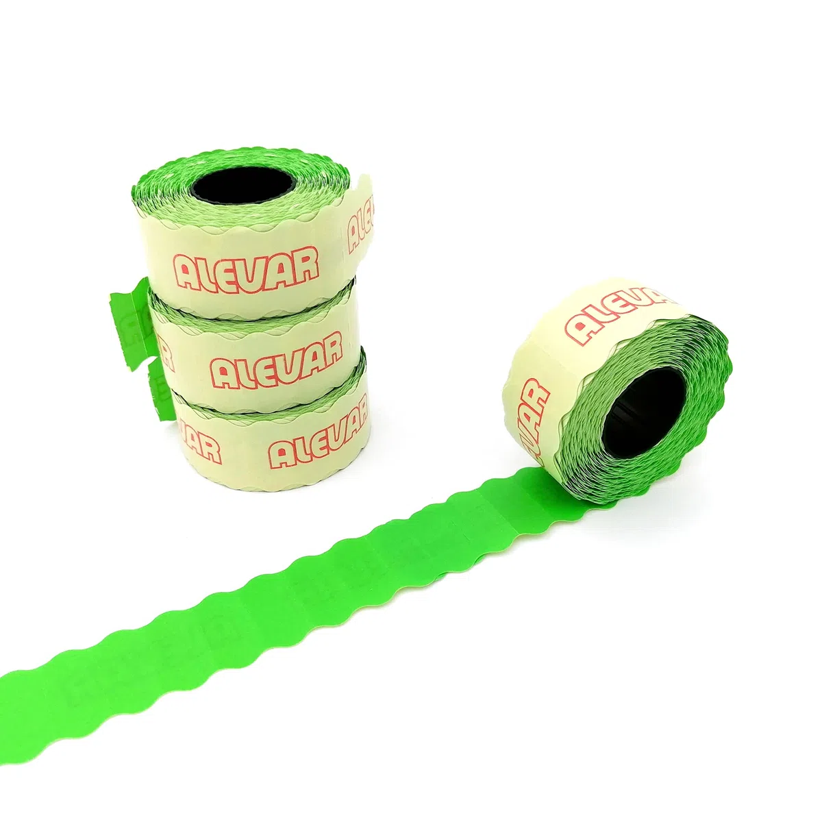 26x12 Blister 10 Rotoli Etichette per Prezzatrice, Verde Fluo Permanente, 1.000 Etichette per Rotolo, Totale 10.000 Etichette