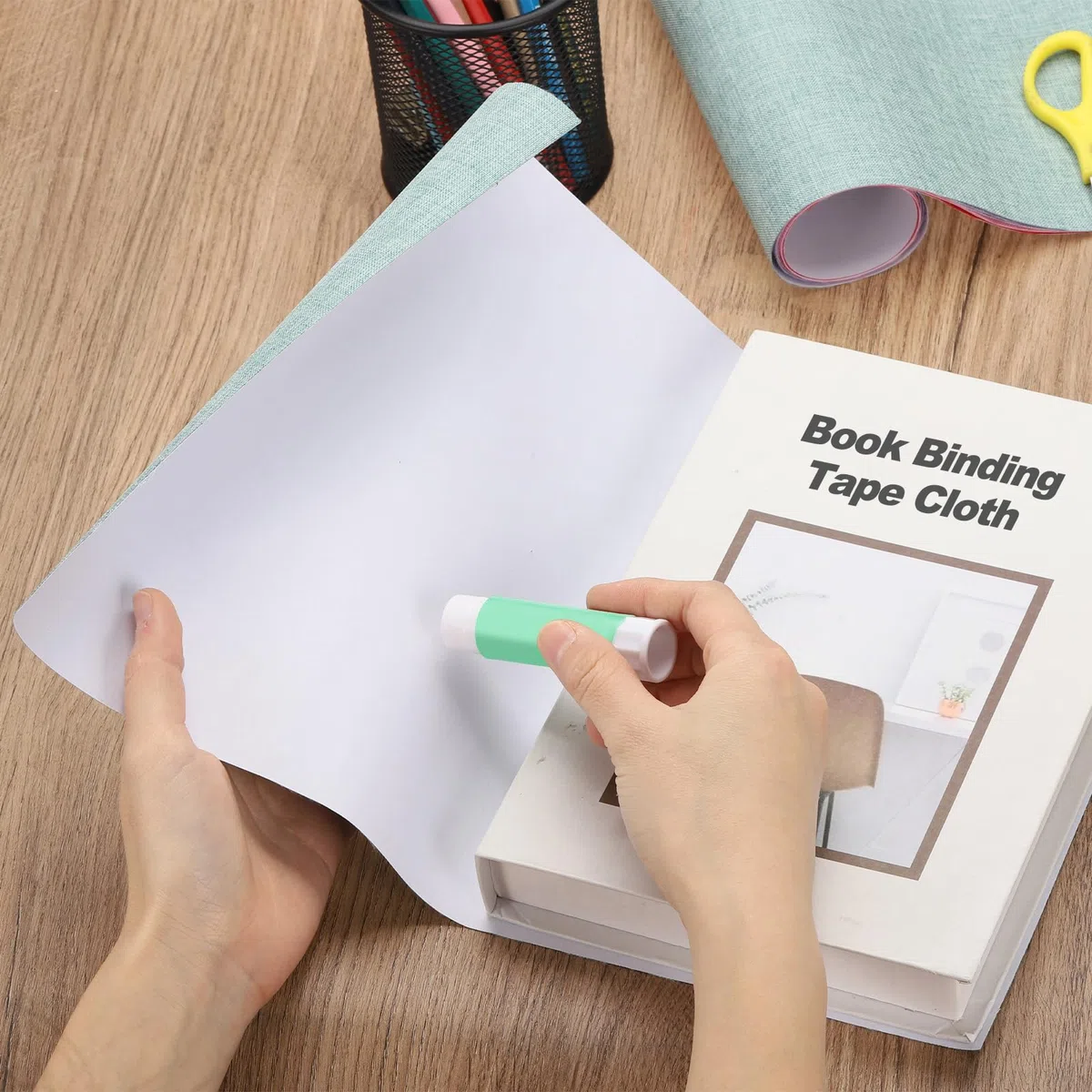 PATIKIL 40"x16" Copertina per Libri in Tessuto, Copertina in Lino per Riparazioni di Rilegatura di Libri, Tessuto per Rilegatura di Libri per Arti della Rilegatura, Cucito Fai da Te, Nero