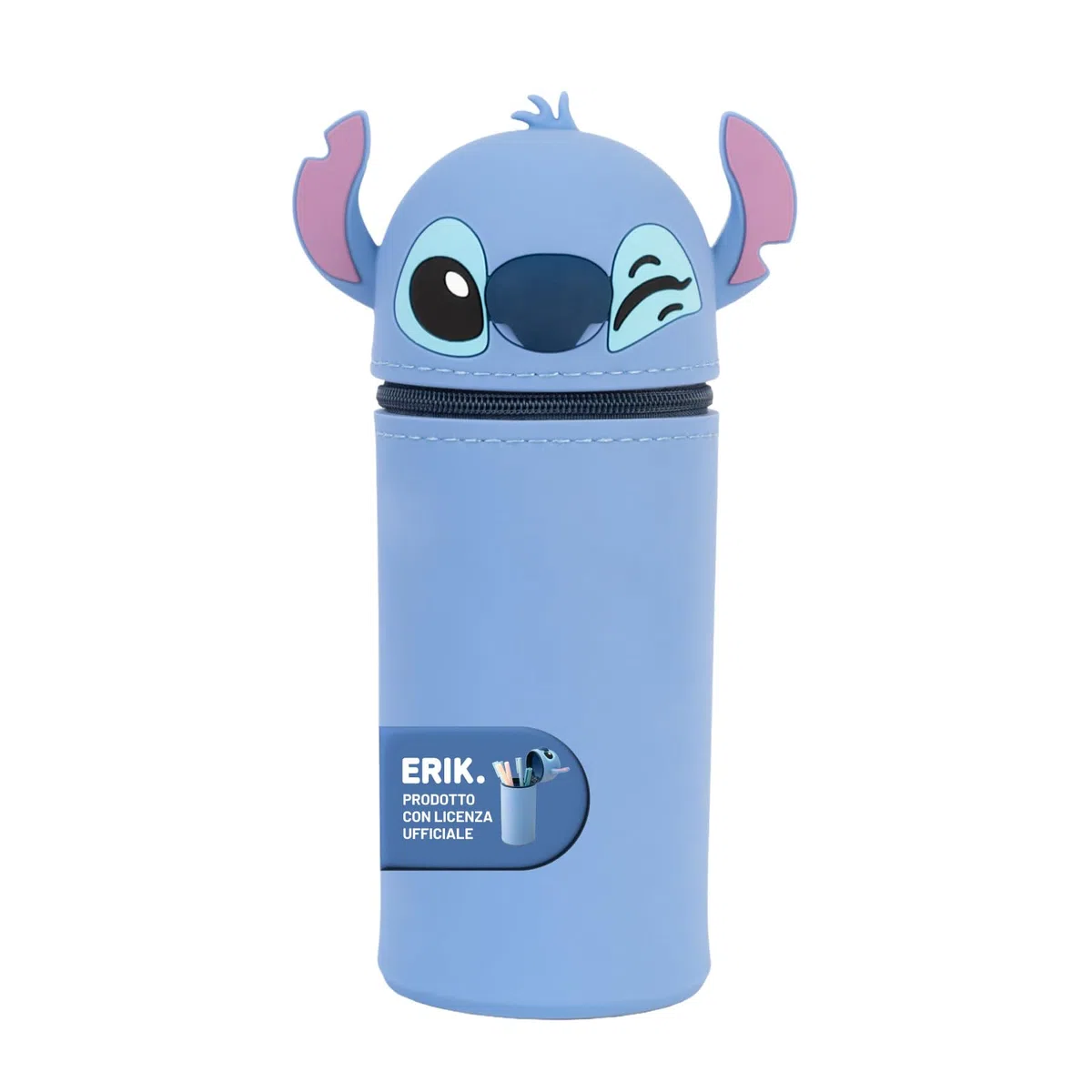 Grupo Erik Astuccio Stitch 3D - Astuccio Scuola Piccolo in Morbido Silicone, Portapenne da Scrivania 2 in 1 | Back to School: Cancelleria Bambino e Bambina, Lilo e Stitch Gadget (7 x 18 cm)