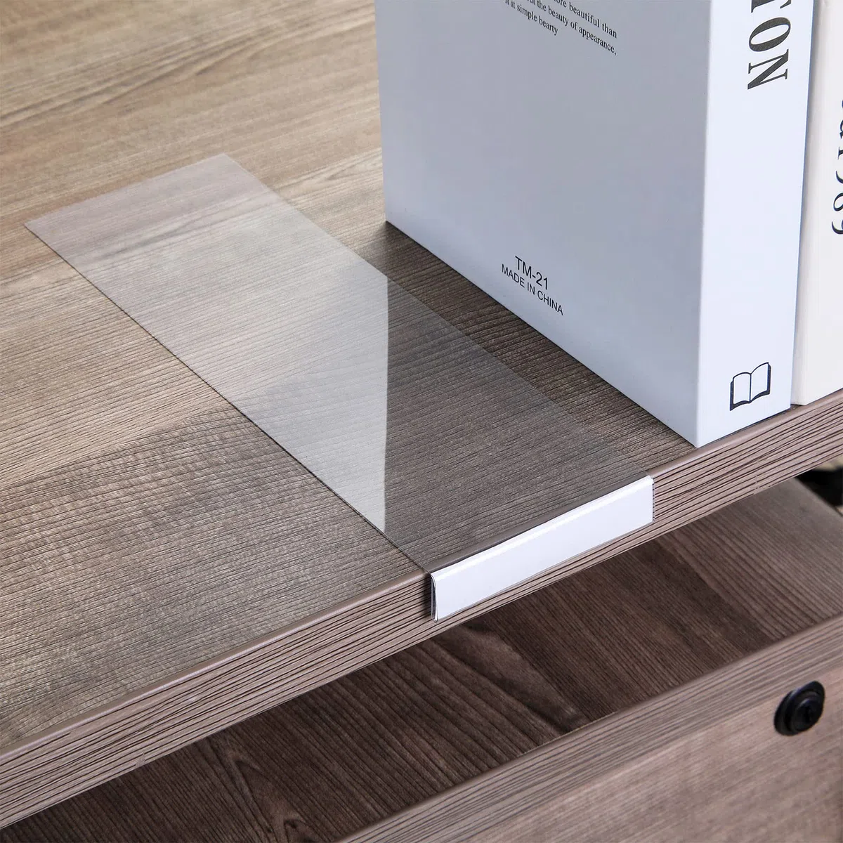 15 Portaetichette Mobili per Scaffali Targhe Trasparenti per Scaffali Marcatori per Scaffali per Librerie Supporto per Esposizione di Etichette per Libri Aula (3,03 x 9,06 x 0,63 Pollici)