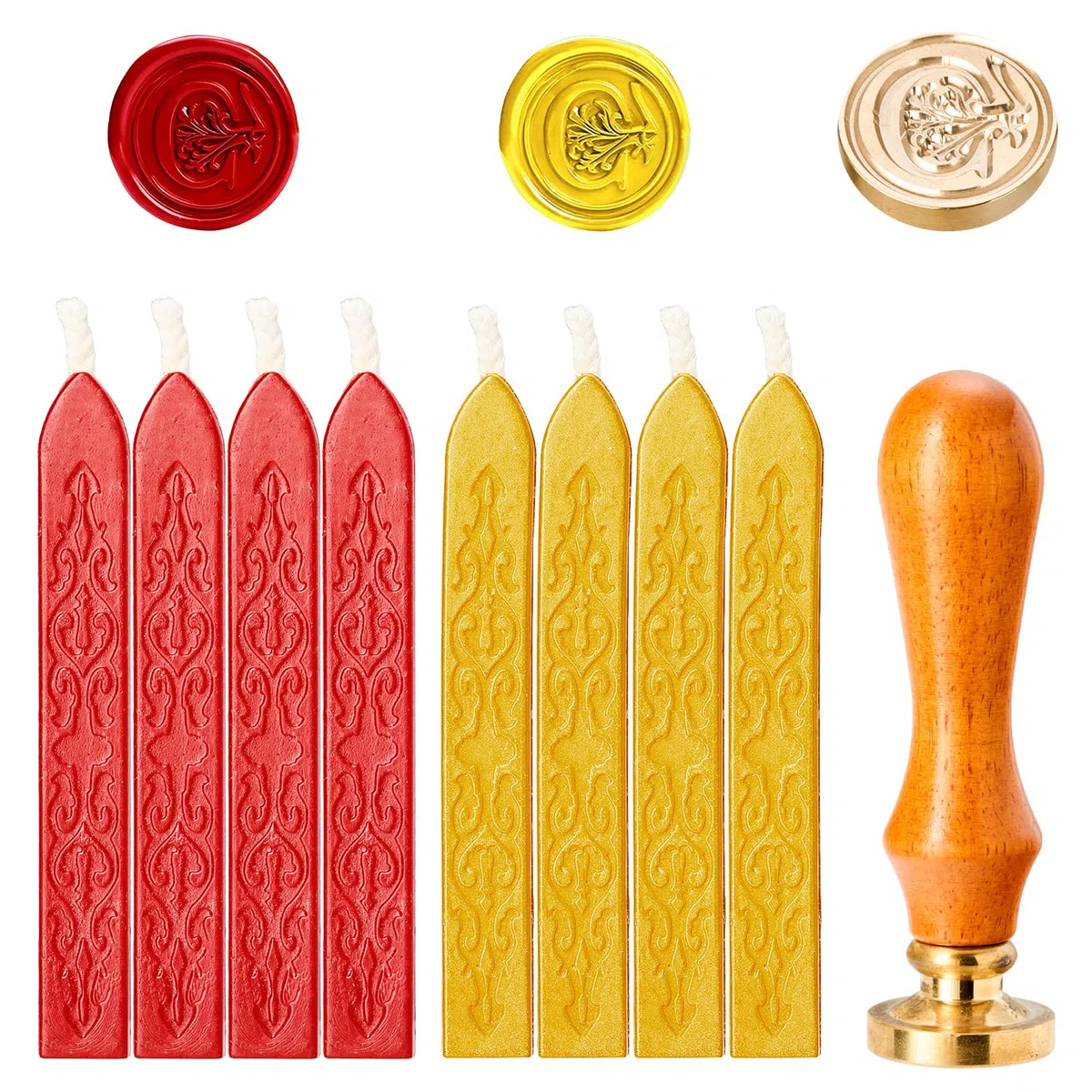 Kit di timbri per ceralacca, kit di sigilli per ceralacca, kit di timbri di cera, kit di sigilli di cera, kit di sigilli di cera, perline di ceralacca, perline di ceralacca, perline di cera per