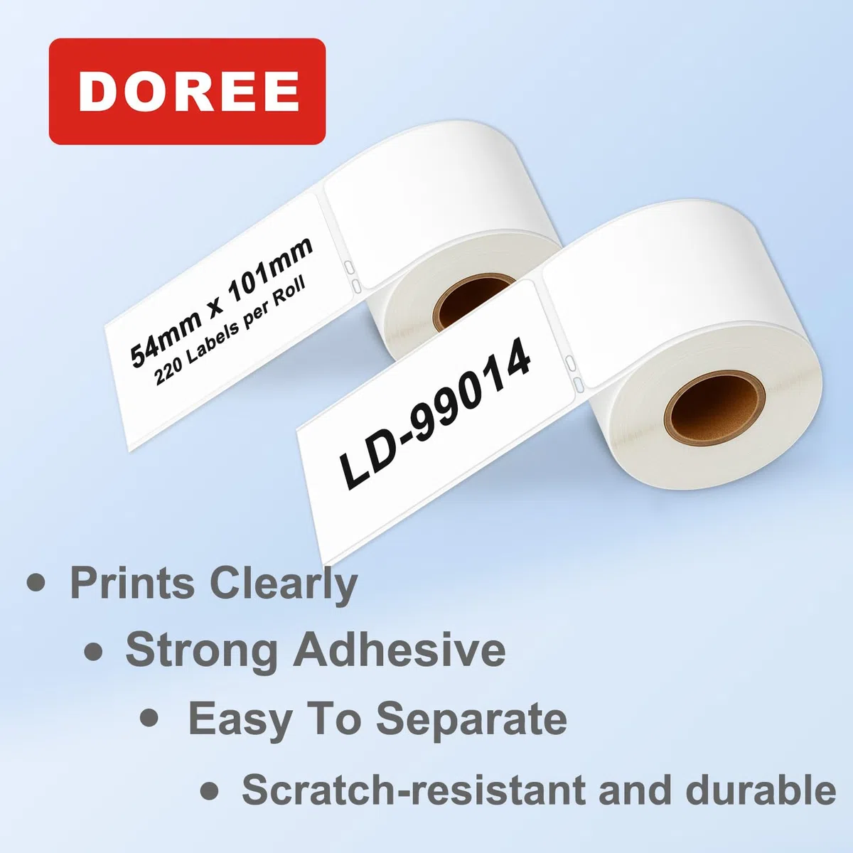 DOREE confezione da 3 etichette indirizzo 99014 S0722430, 54 mm x 101 mm, 220 etichette per rotolo, compatibile con Dymo LabelWriter 4XL 450 400 330 320 310.