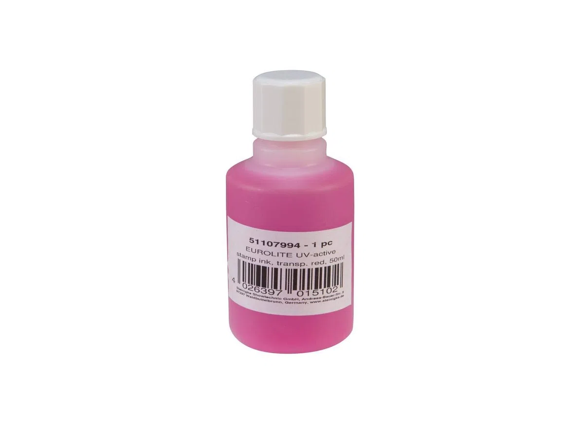 Inchiostro Timbro Attiva UV-, trasp. Rosso, 50ml