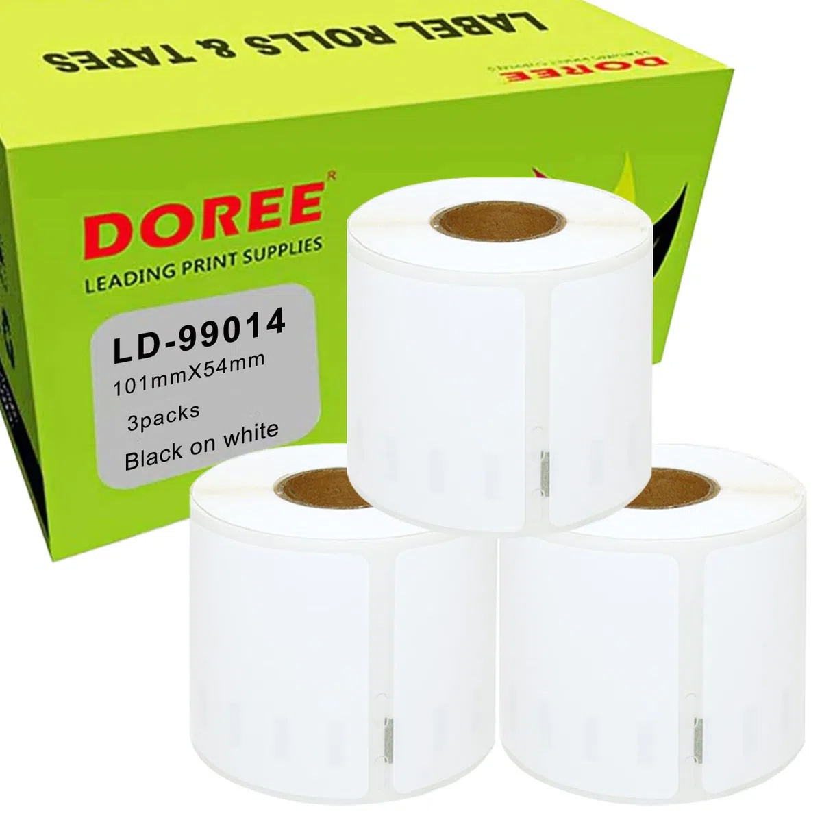 DOREE confezione da 3 etichette indirizzo 99014 S0722430, 54 mm x 101 mm, 220 etichette per rotolo, compatibile con Dymo LabelWriter 4XL 450 400 330 320 310.