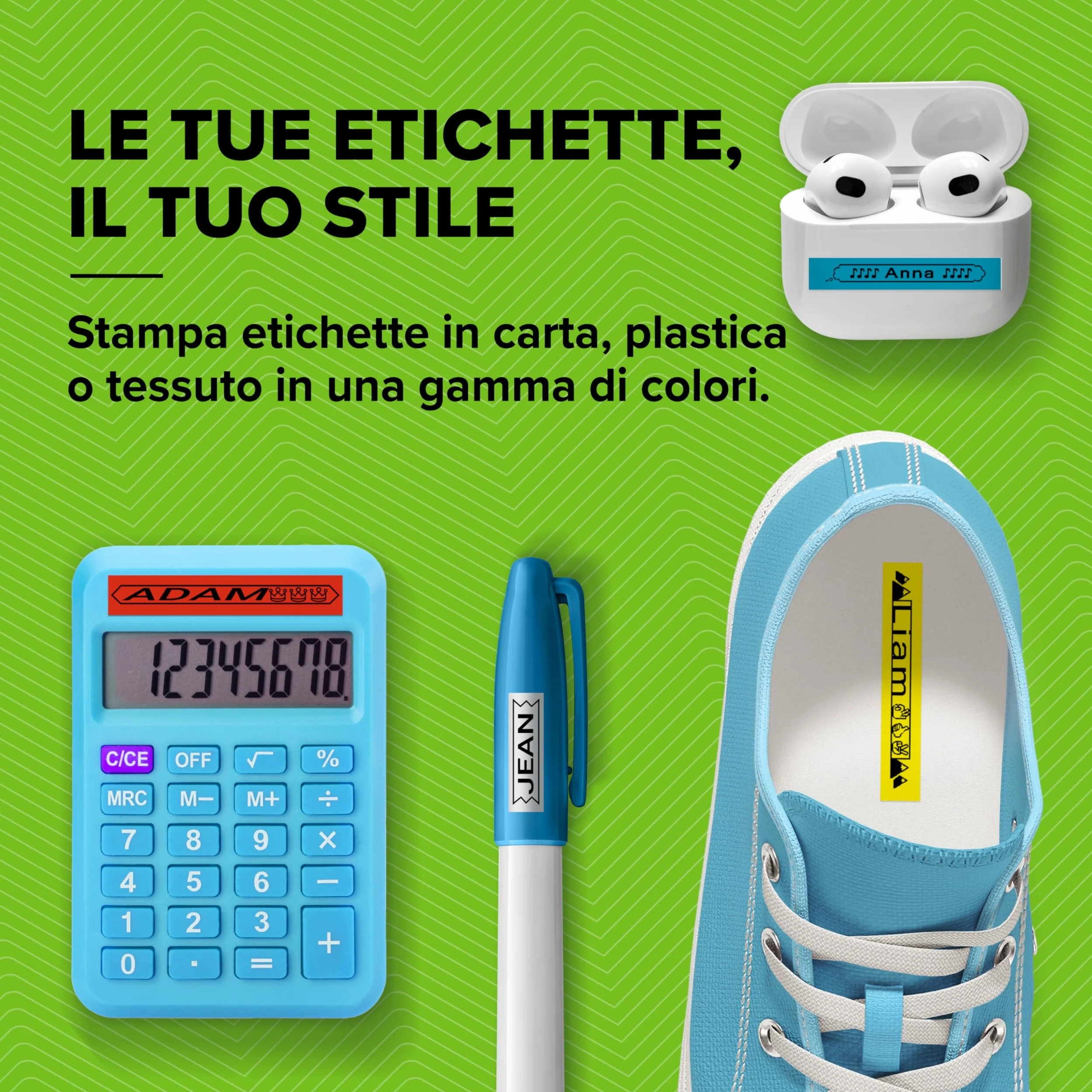 Dymo LetraTag etichette originali in plastica | rotolo da 12 mm x 4 m | stampa nera su bianco | LT etichette autoadesive per etichettatrice LetraTag | 2 pezzi