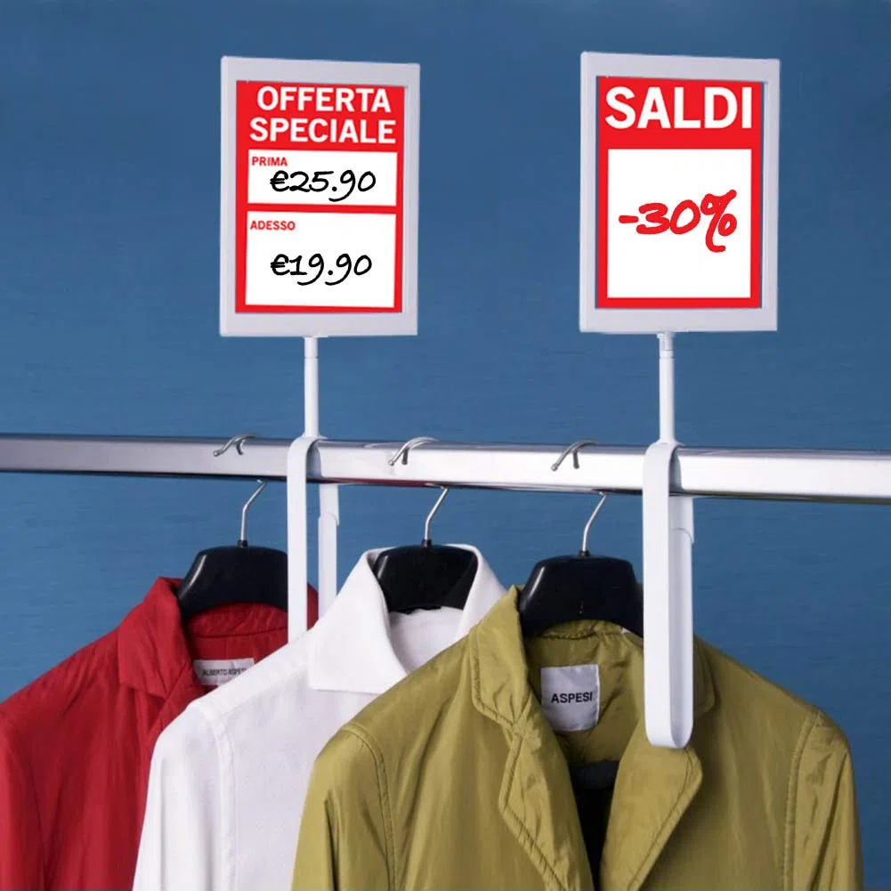 Cartellini segnaprezzi sconti mod. OFFERTA SPECIALE 6x9cm - Fino a 100 targhette segna prezzo Offerta speciale o Saldi (100)