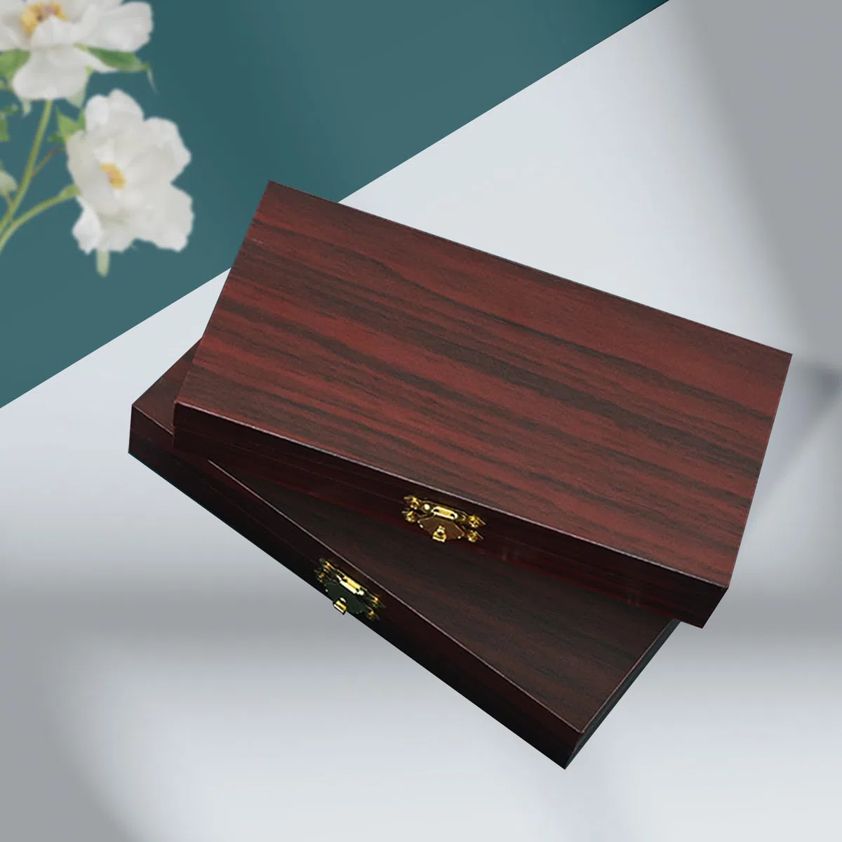 2 pezzi Salvadanaio in legno Cassetta Delle Banconote Cassette Porta Denaro Scatola portaoggetti in legno con Serratura Organizzatore di contanti Scatola porta soldi 19,5x10x3 cm