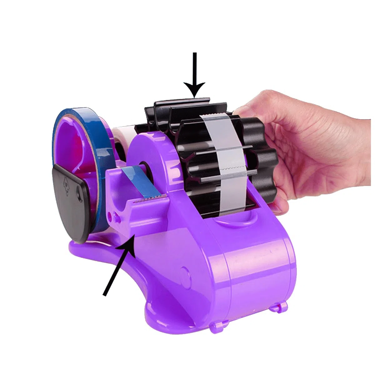 Dispenser Nastro Adesivo, 35 mm Dispenser per Nastro Adesivo Pacchi, Distributore di Nastri,Dispenser Strisce Adesive,Portarotolo Nastro Adesivo,Porta Scotch da Scrivania