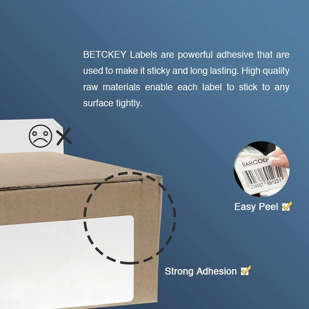 BETCKEY - 1 Rotolo DK-22214 Etichette a Lunghezza Continua Compatibile con Brother, 12mm x 30.48m, 1 Etichette rimovibili per Stampanti di Etichette Brother QL