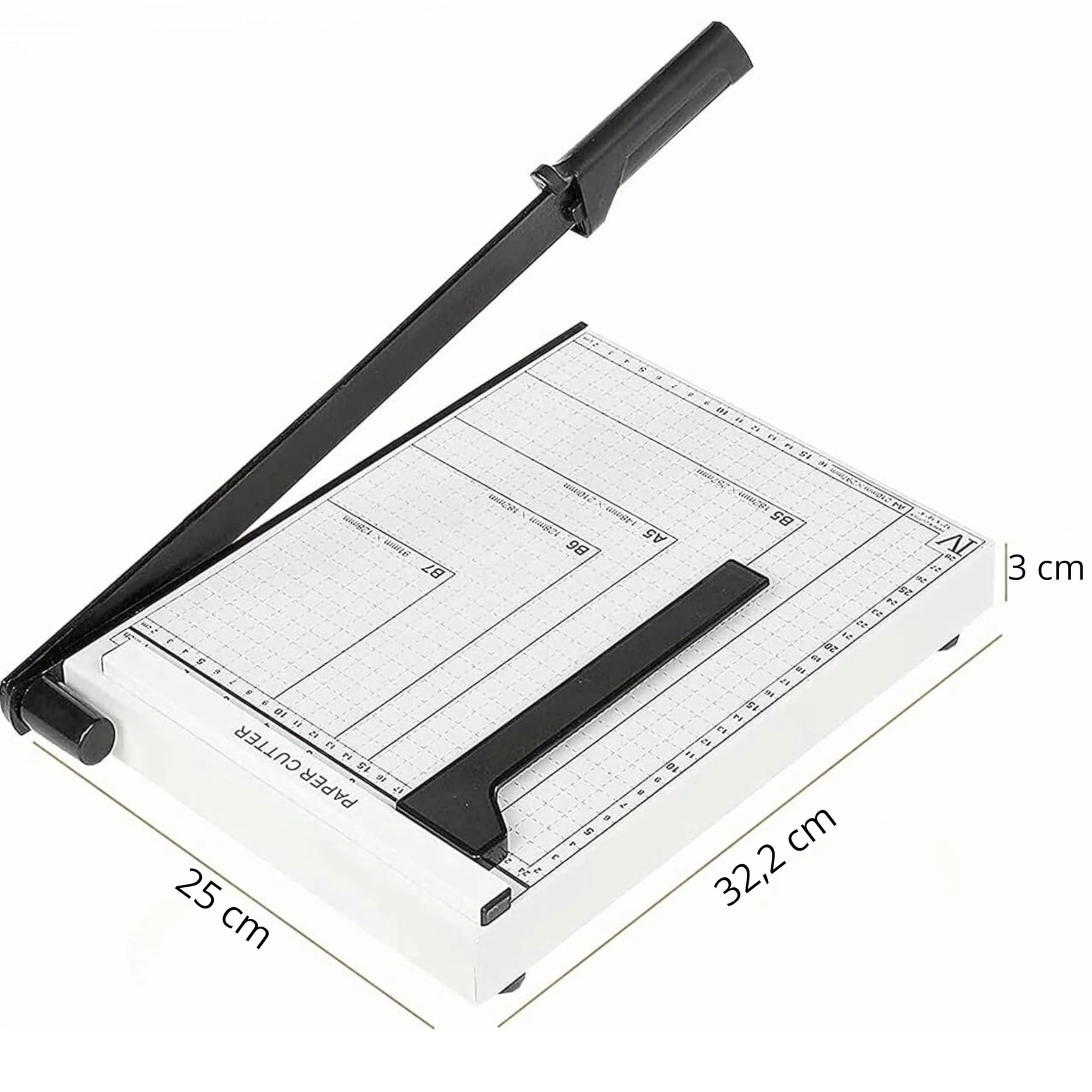 Yasta Taglierina per Carta A4 a Leva Tagliacarte a Ghigliottina per Ufficio Scuola Casa Taglia Documenti Fogli A4 A5 B5 B6 B7 Max 30 cm con Base Graduata
