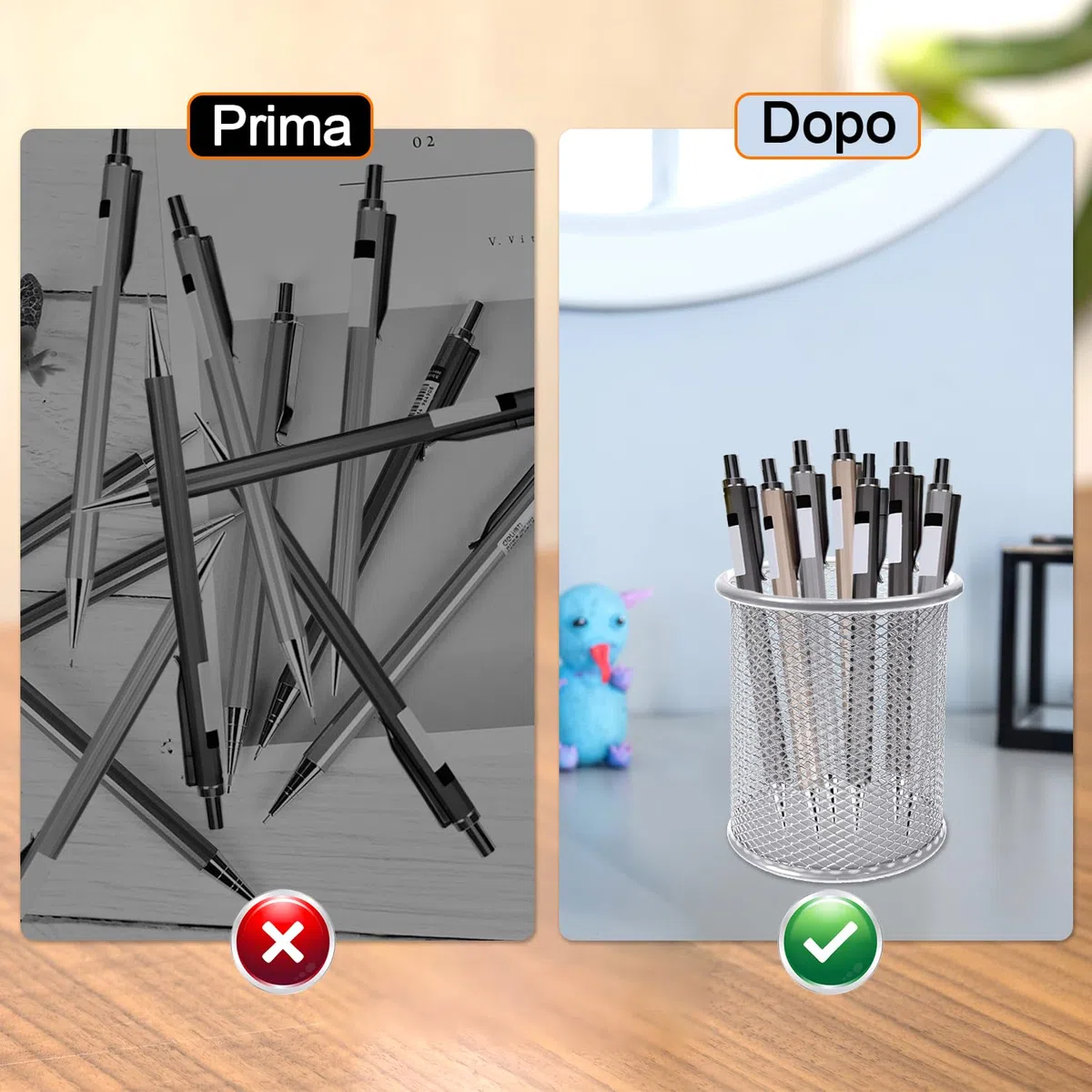 DIFIT Portapenne in metallo, porta penne nero, portapenne da scrivania, Portapenne rotondo, 4 pezzi porta penne porta matite per scrivania, Ø:9cm*H:10cm