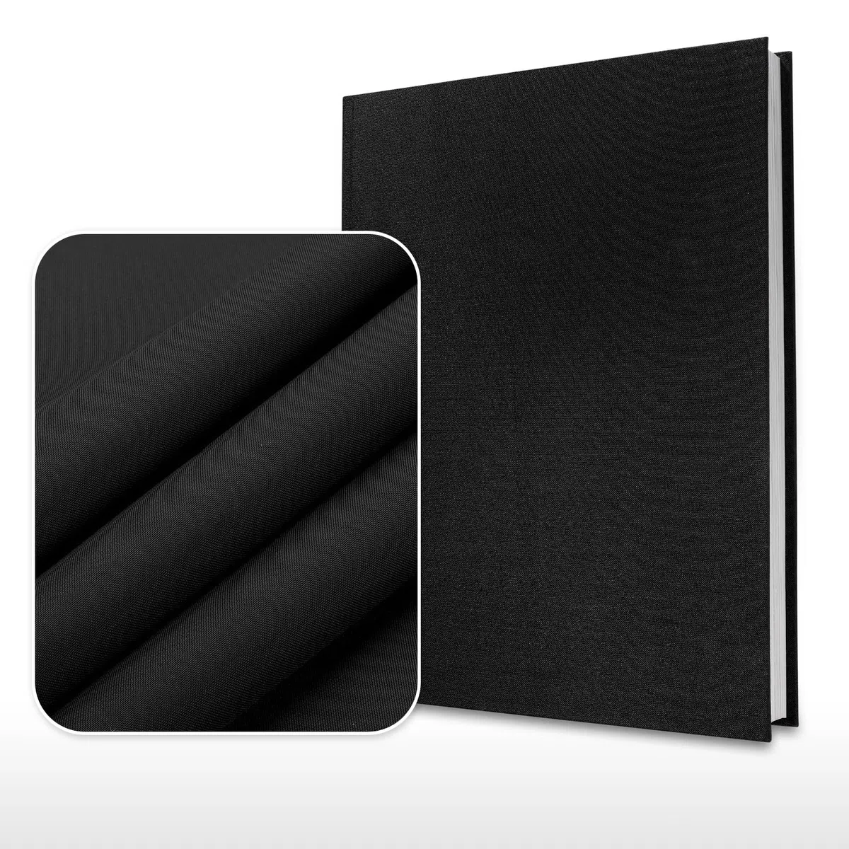 PATIKIL 40"x16" Copertina per Libri in Tessuto, Copertina in Lino per Riparazioni di Rilegatura di Libri, Tessuto per Rilegatura di Libri per Arti della Rilegatura, Cucito Fai da Te, Nero